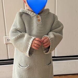 Bonpoint, dusty sea green, Knit Baby Sweater